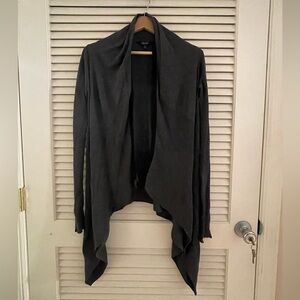 Simply Vera Vera Wang Charcoal Drape Cardigan